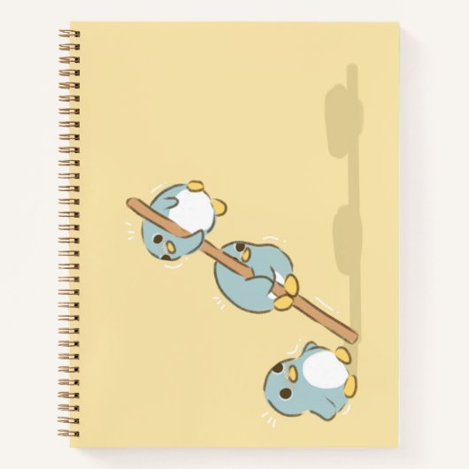 Blauwe pinguïns notitieboek (Voorkant)