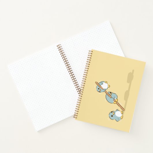 Blauwe pinguïns notitieboek (Binnen)