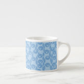 Blauwe pinguïns patroon achtergrond espresso kop (Rechts)