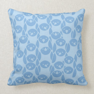 Blauwe pinguïns patroon achtergrond kussen
