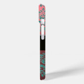 BLAUWE PINK ROSE BLAUW BLAUWGROEN DAMASKGEM MONOGR Case-Mate iPhone CASE (Achterkant / Links)