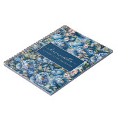 Blauwe pioen bloemenbrieven aan mijn dochter aande notitieboek (Linkerzijde)