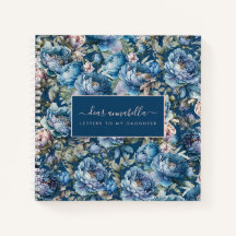 Blauwe pioen bloemenbrieven aan mijn dochter aande