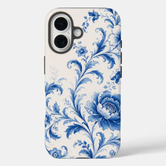 Blauwe Pioen Bloemige Hoes voor Telefoon