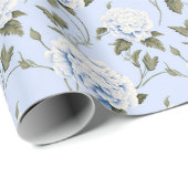 Blauwe Pioen Droom Cadeaupapier (Rol Hoek)
