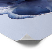 BLAUWE Pioen ROOS  Poster (Hoek)
