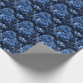 Blauwe Pioenrozen Cadeaupapier (Hoek)