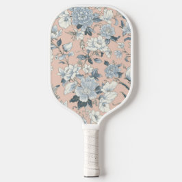 Blauwe Pioenrozen Perzik Botanische Vintage Bloeme Pickleball Paddle