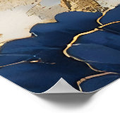 Blauwe Pioenrozen Poster (Hoek)