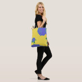 Blauwe Pioenrozen Tote Bag (Op model)