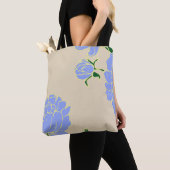 Blauwe Pioenrozen Tote Bag (Dichtbij)