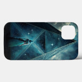 Blauwe piramide Surreal Visionary Art Case-Mate iPhone Case (Achterkant (horizontaal))