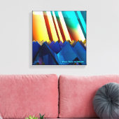 Blauwe piramiden en rism canvas afdruk (Insitu (Woonkamer))