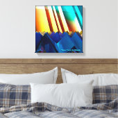 Blauwe piramiden en rism canvas afdruk (Insitu (Slaapkamer))