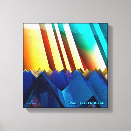 Blauwe piramiden en rism canvas afdruk (Voorkant)