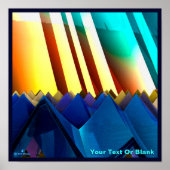 Blauwe piramiden en rism poster (Voorkant)