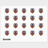 Blauwe Pitbull Halloween Pompoenen Herfstbladeren Hart Sticker (Vel)