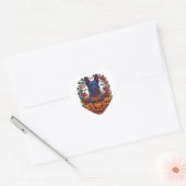 Blauwe Pitbull Halloween Pompoenen Herfstbladeren Hart Sticker (Envelop)