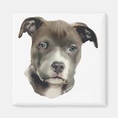 Blauwe Pitbull Magneet (Voorkant)