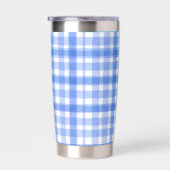  Blauwe Plaid Geïsoleerde Tumbler Geïsoleerde Drinkbeker (Rechts)