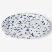 Blauwe plakverf papieren bordje (Gekanteld)