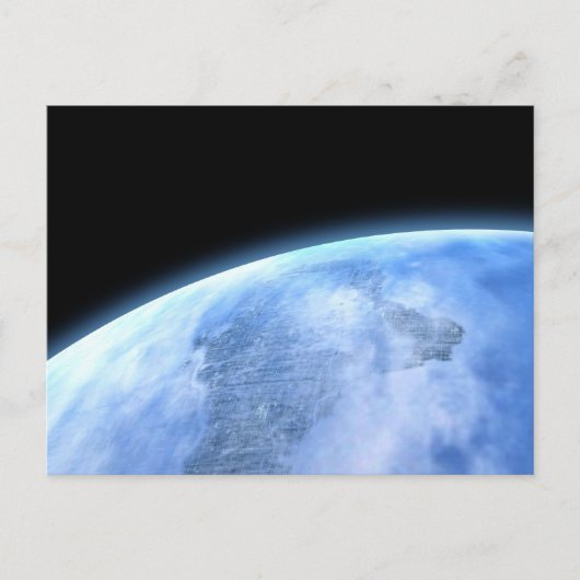 blauwe planeet briefkaart (Voorkant)