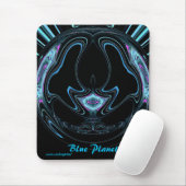 Blauwe Planeet Mousepad Muismat (Met muis)