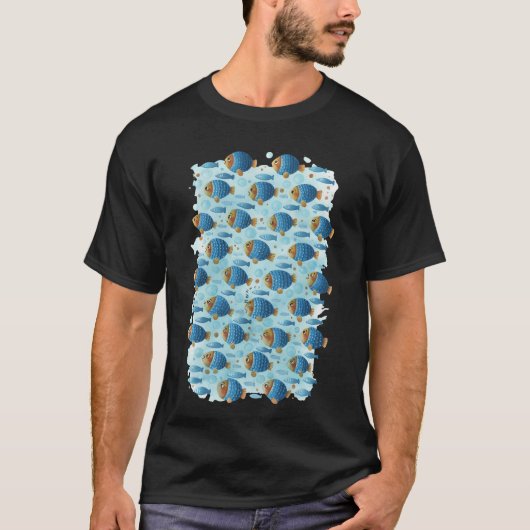 Blauwe planeet t-shirt (Voorkant)