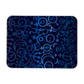 Blauwe planetaire symbolen Mystical Universe Plane Magneet (Horizontaal)