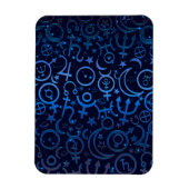 Blauwe planetaire symbolen Mystical Universe Plane Magneet (Verticaal)
