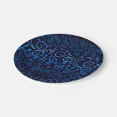 Blauwe planetaire symbolen Mystical Universe Plane Papieren Bordje (Gekanteld)