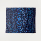 Blauwe planetaire symbolen Mystical Universe Plane Wandkleed (Voorkant (horizontaal))