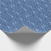 Blauwe planeten cadeaupapier (Hoek)