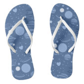 Blauwe planeten teenslippers (Voetbed)