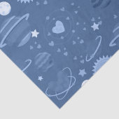 Blauwe planeten tissuepapier (Detail)