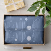 Blauwe planeten tissuepapier (Geschenk)