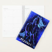 Blauwe plankpaard met Sterrennacht Planner (Display)