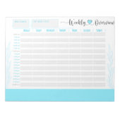 Blauwe planner en organisator, uur per uur notitieblok (Voorkant)