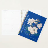 Blauwe Planner met witte bloemen (Display)