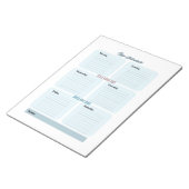 Blauwe Planner Schema Wekelijks Notitieblok (Schuin)