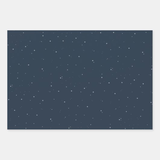 Blauwe pleister en sterren klassiek inpakpapier vel (Voorkant 2)