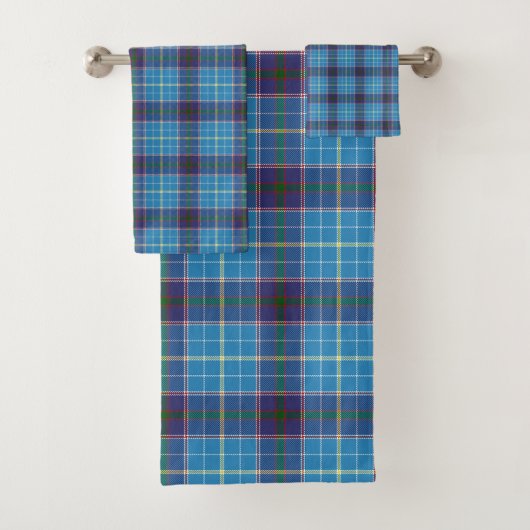 Blauwe pleister, Texas State tartan Bad Handdoek (Insitu)