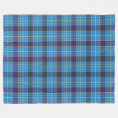 Blauwe pleister, Texas State tartan Fleece Deken (Voorkant (Horizontaal))