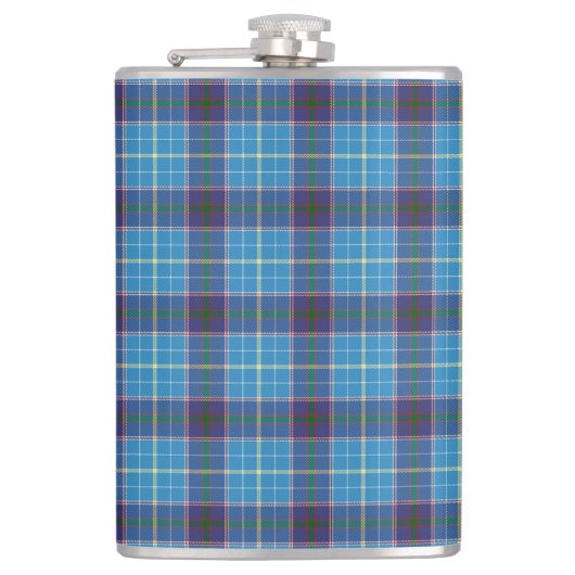 Blauwe pleister, Texas State tartan Heupfles (Voorkant)