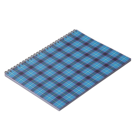 Blauwe pleister, Texas State tartan Notitieboek (Linkerzijde)