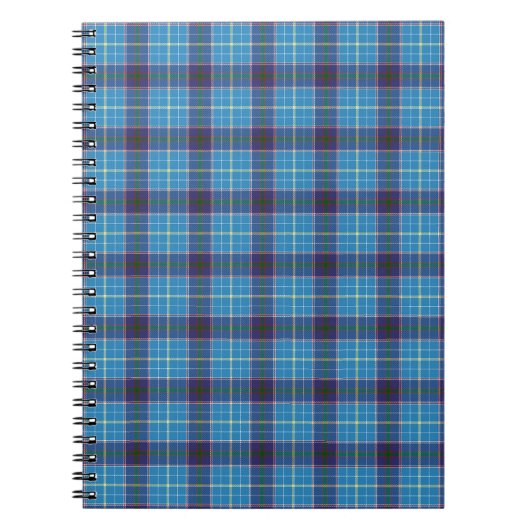 Blauwe pleister, Texas State tartan Notitieboek (Voorkant)