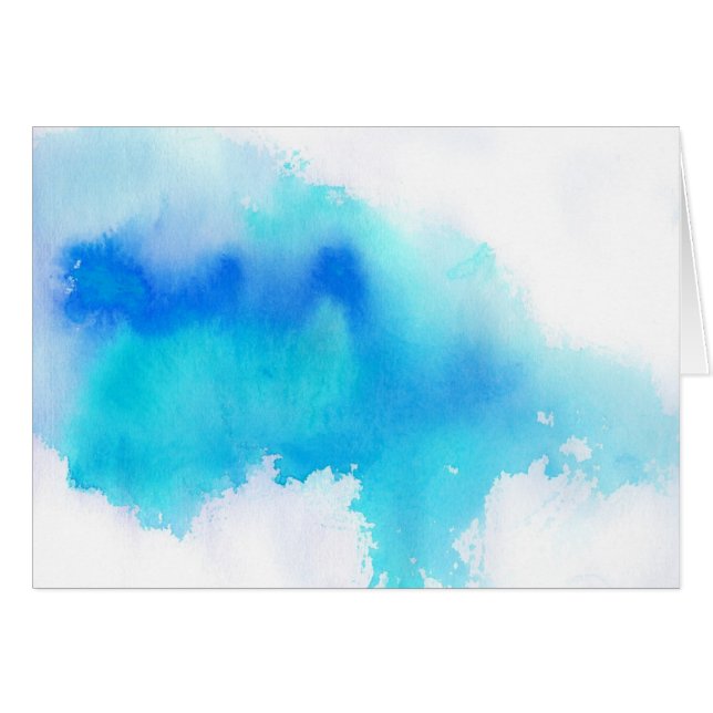 Blauwe plek, waterverf abstracte hand geschilderd (Voorkant Horizontaal)