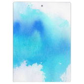 Blauwe plek, waterverf abstracte hand geschilderd klembord (Achterkant)