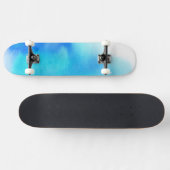 Blauwe plek, waterverf abstracte hand geschilderd skateboard (Horizontaal)