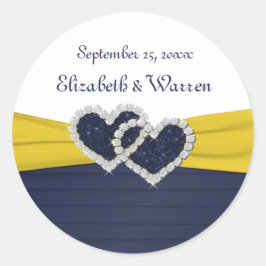 Blauwe plooien en Diamantharten Ronde Sticker